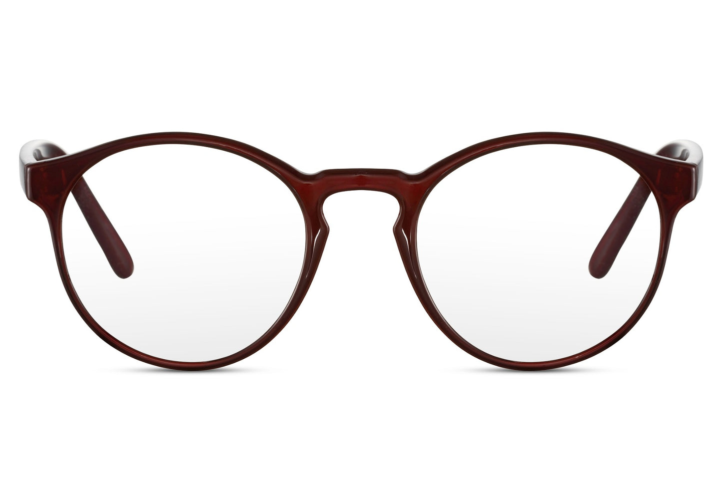 Round blue light filter eyeglasses tortoiseshell brown 100% recycled polyester frame transparent lens anti eye strain screen protection eco-friendly sustainable computer gaming office glasses free UK Europe shipping Sunglass Station