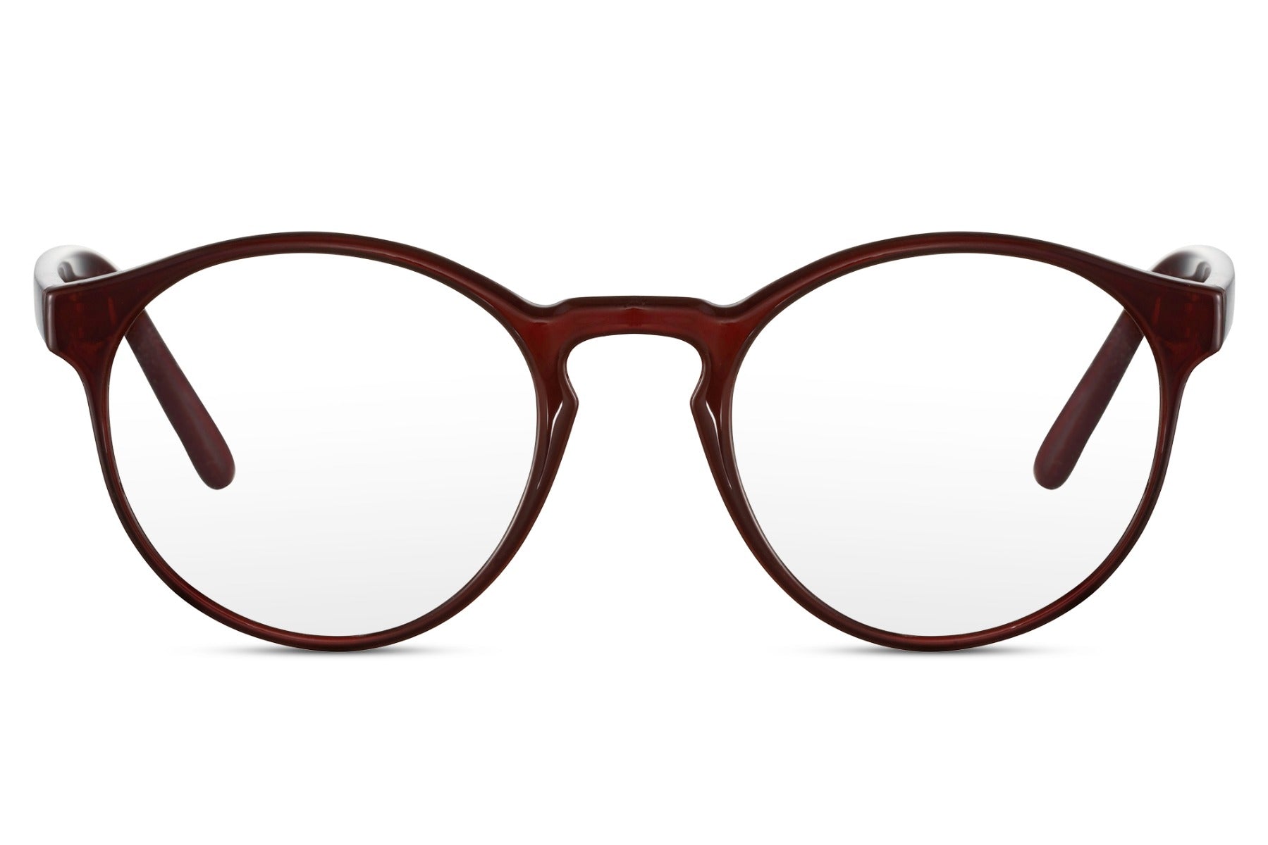 Round blue light filter eyeglasses tortoiseshell brown 100% recycled polyester frame transparent lens anti eye strain screen protection eco-friendly sustainable computer gaming office glasses free UK Europe shipping Sunglass Station