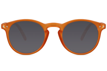 Round kids sunglasses orange hard polycarbonate frame dark lens lightweight UV400 protection children comfortable all-day outdoor summer beach festival holiday wear free UK Europe delivery Sunglass Station