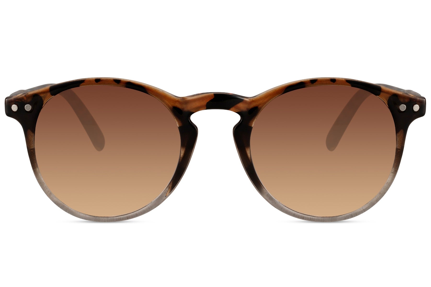 Round kids sunglasses tortoiseshell brown polycarbonate frame gradient brown lens UV400 protection boys girls durable impact resistant summer holiday outdoor beach free UK Europe shipping Sunglass Station