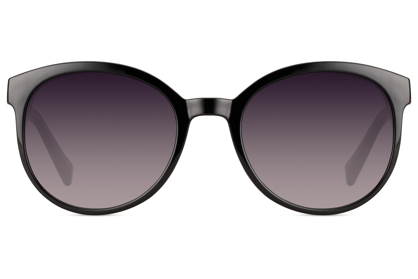 Round oversized modern sunglasses women black recycled polyester frame smoke gradient lens lightweight UV400 protection comfortable all-day sustainable summer city beach outdoor wear free UK Europe delivery Sunglass Station