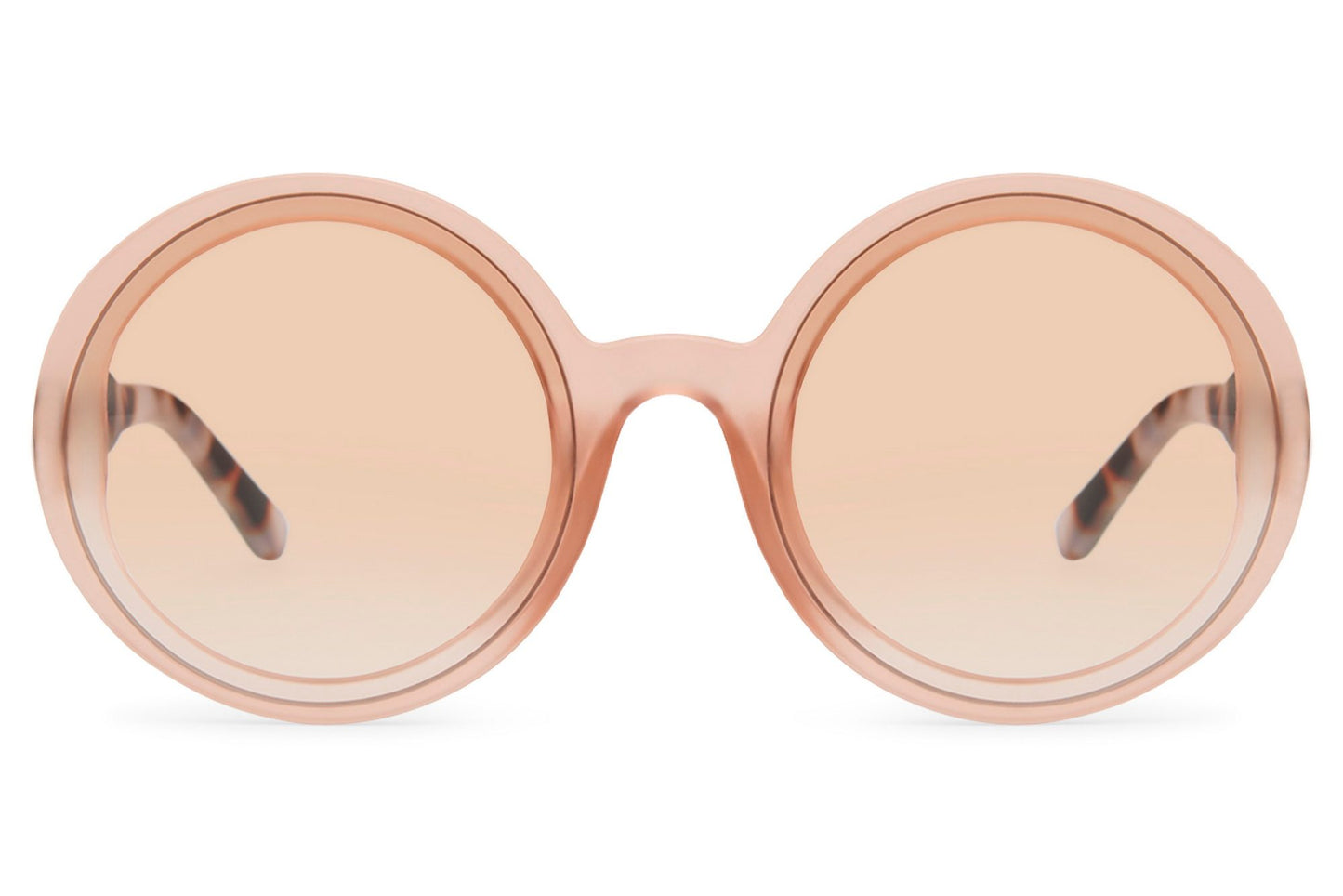 Round oversized sunglasses women nude peach polycarbonate frame tinted lens UV400 protection elegant feminine retro summer brunch city beach holiday style free UK Europe shipping Sunglass Station