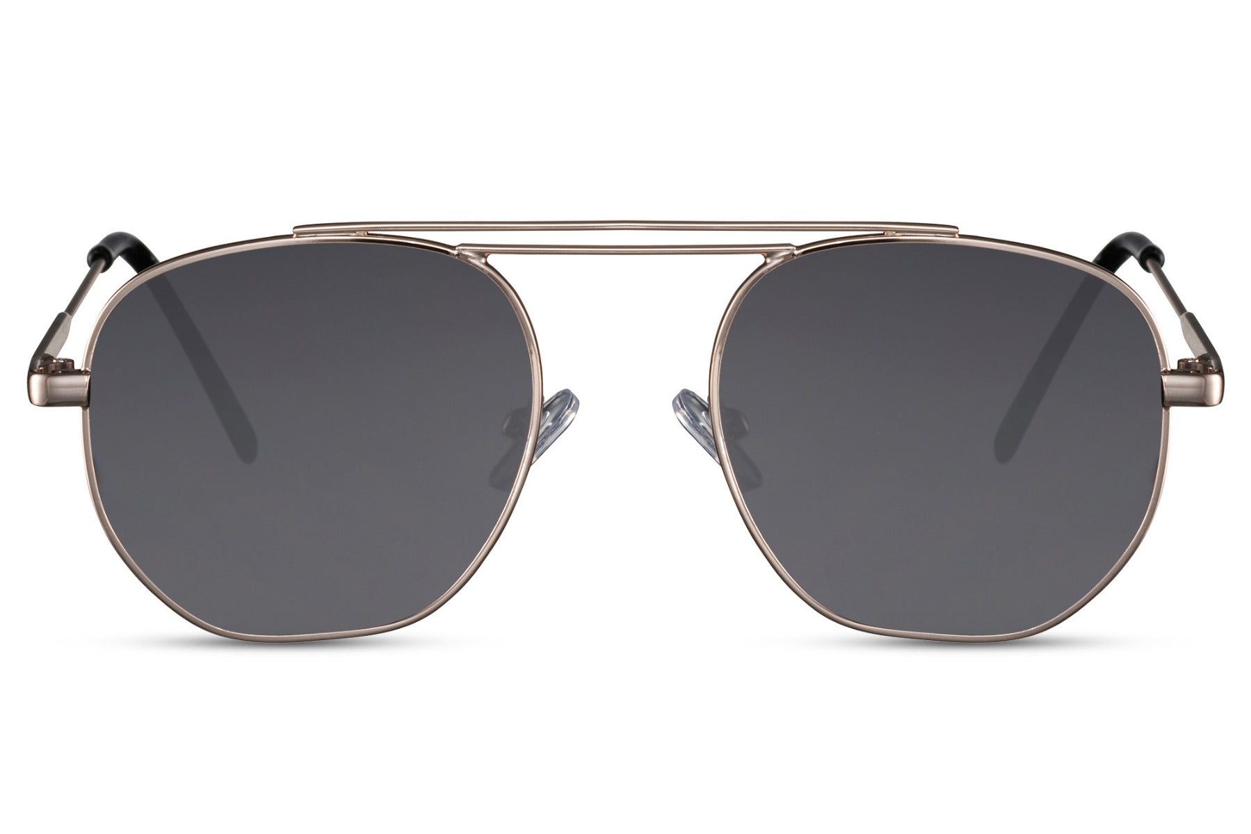 Round retro tinted sunglasses silver metal frame smokey black 100% recycled lens UV400 protection men women geometric retro vintage everyday city summer driving beach free UK Europe delivery Sunglass Station