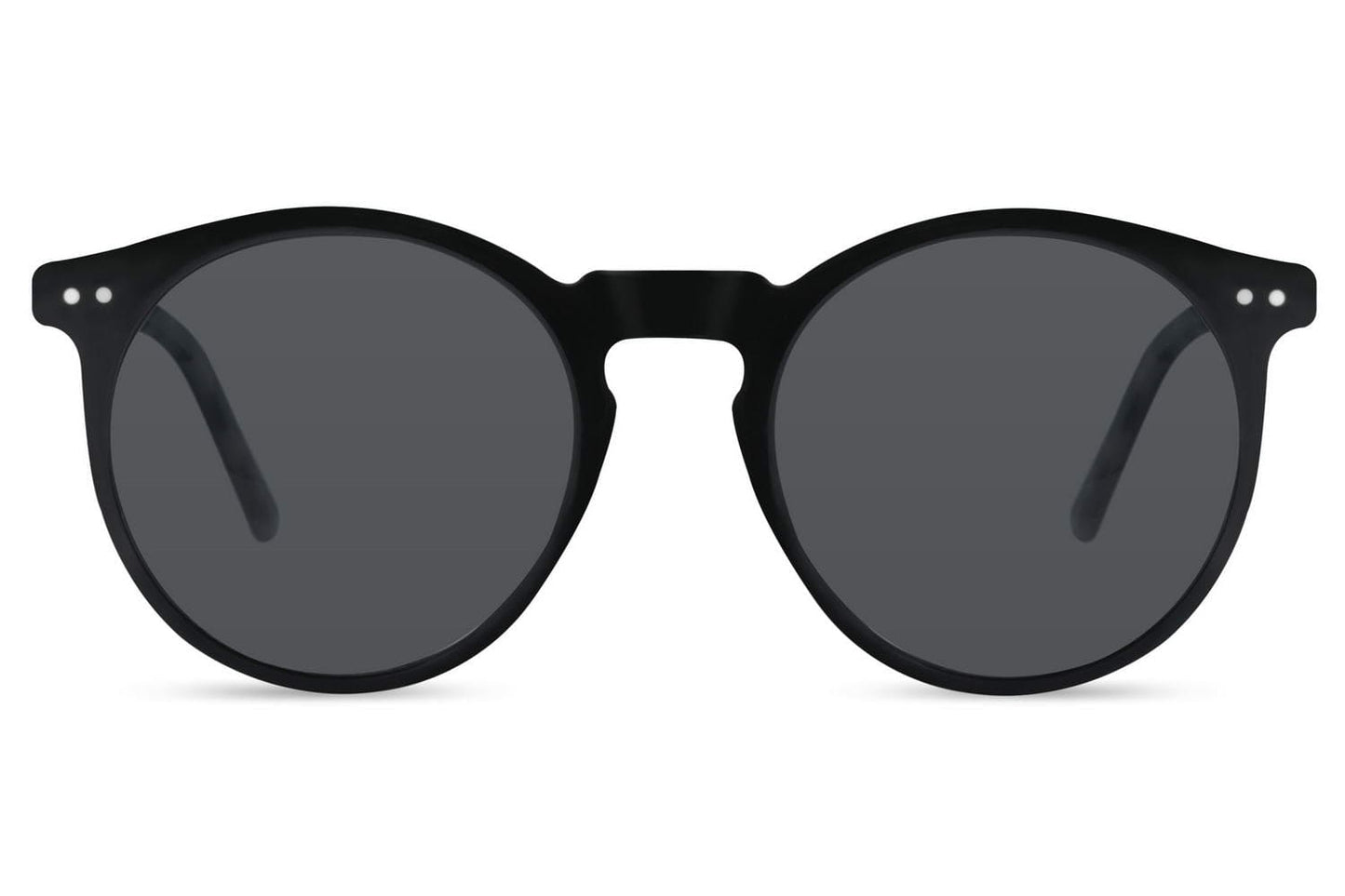 Black round sunglasses folded compact polarised lens festival beach summer UK