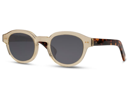 Cream Round Sunglass