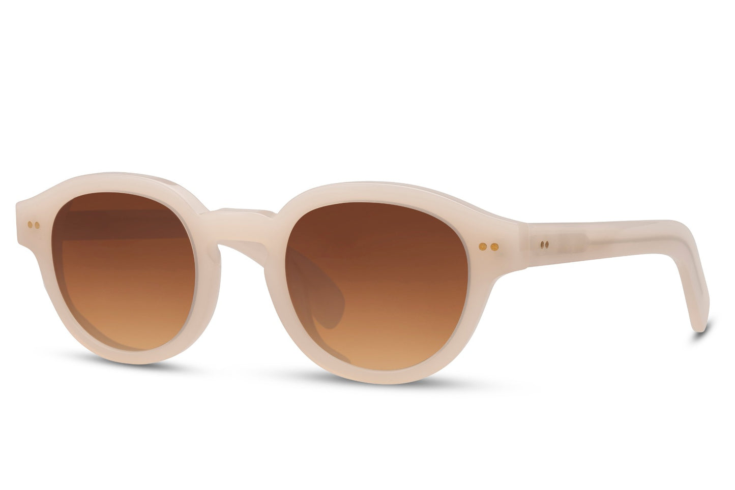 Cream Round Sunglass