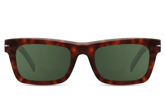 Brown Animal Print Rectangle Sunglass