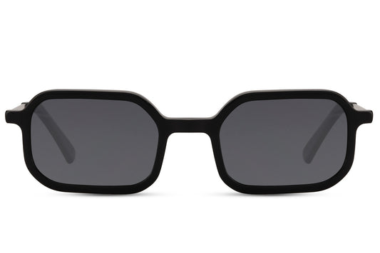 Geometric Black Rectangle Sunglass