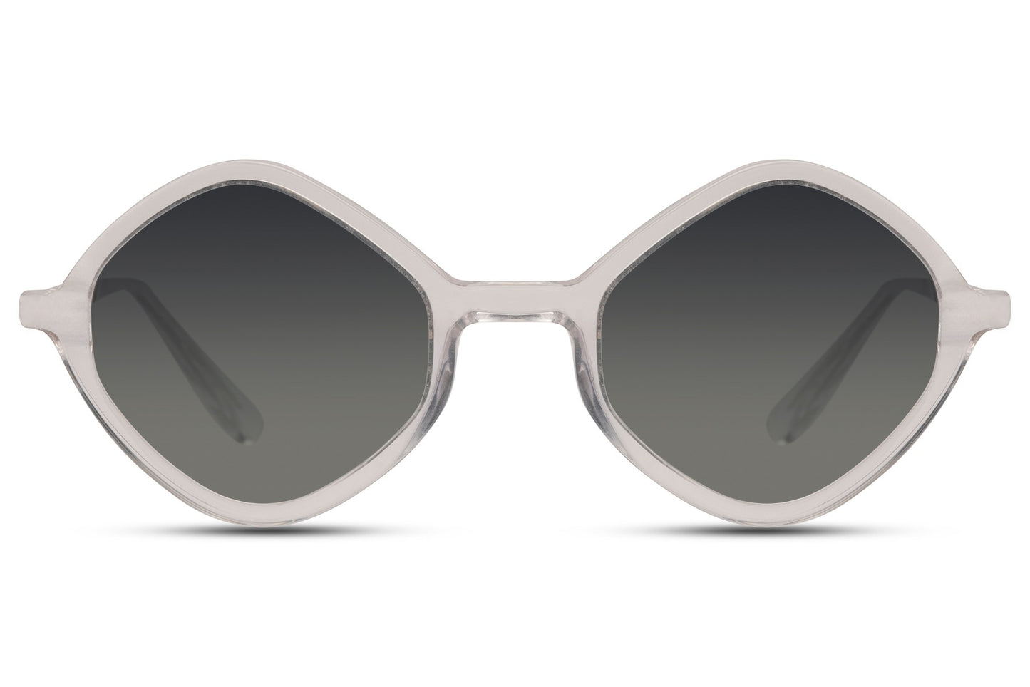 Silver Geometric Round Sunglass