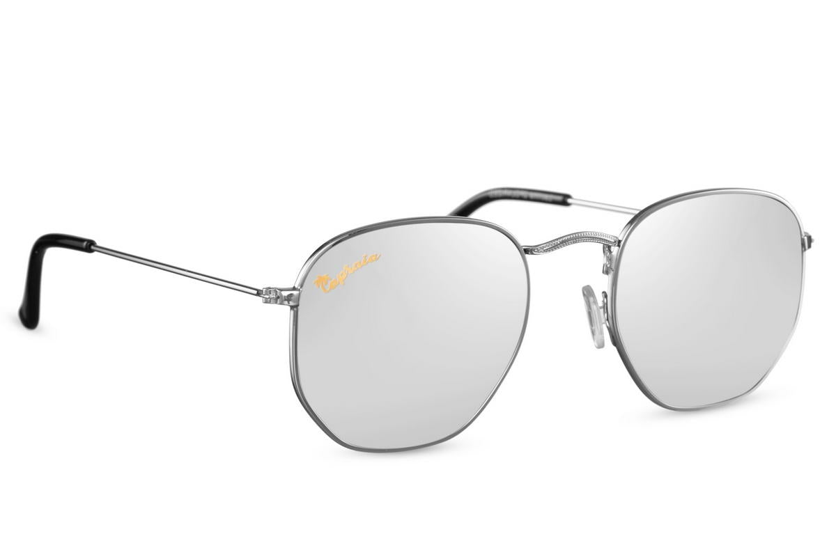 silver mirrored round sunnies for men & women