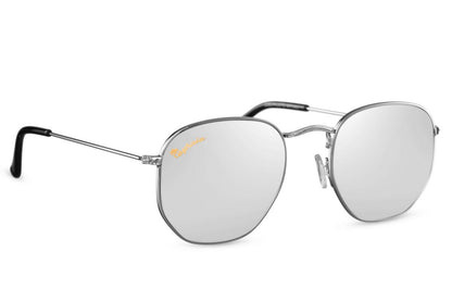 silver mirrored round sunnies for men & women