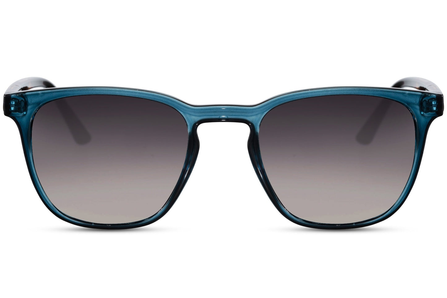 sleek blue frame with smokey tinted lens protects eyes from sunlight perfect for long travels and give you the modern minimal look.