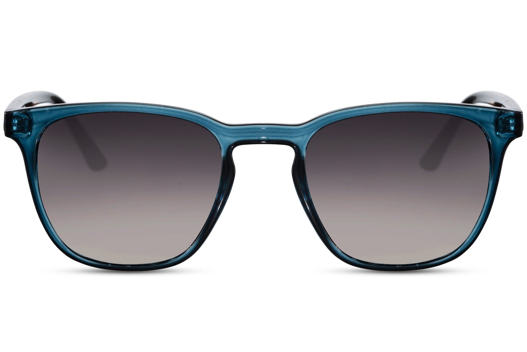 sleek blue frame with smokey tinted lens protects eyes from sunlight perfect for long travels and give you the modern minimal look.
