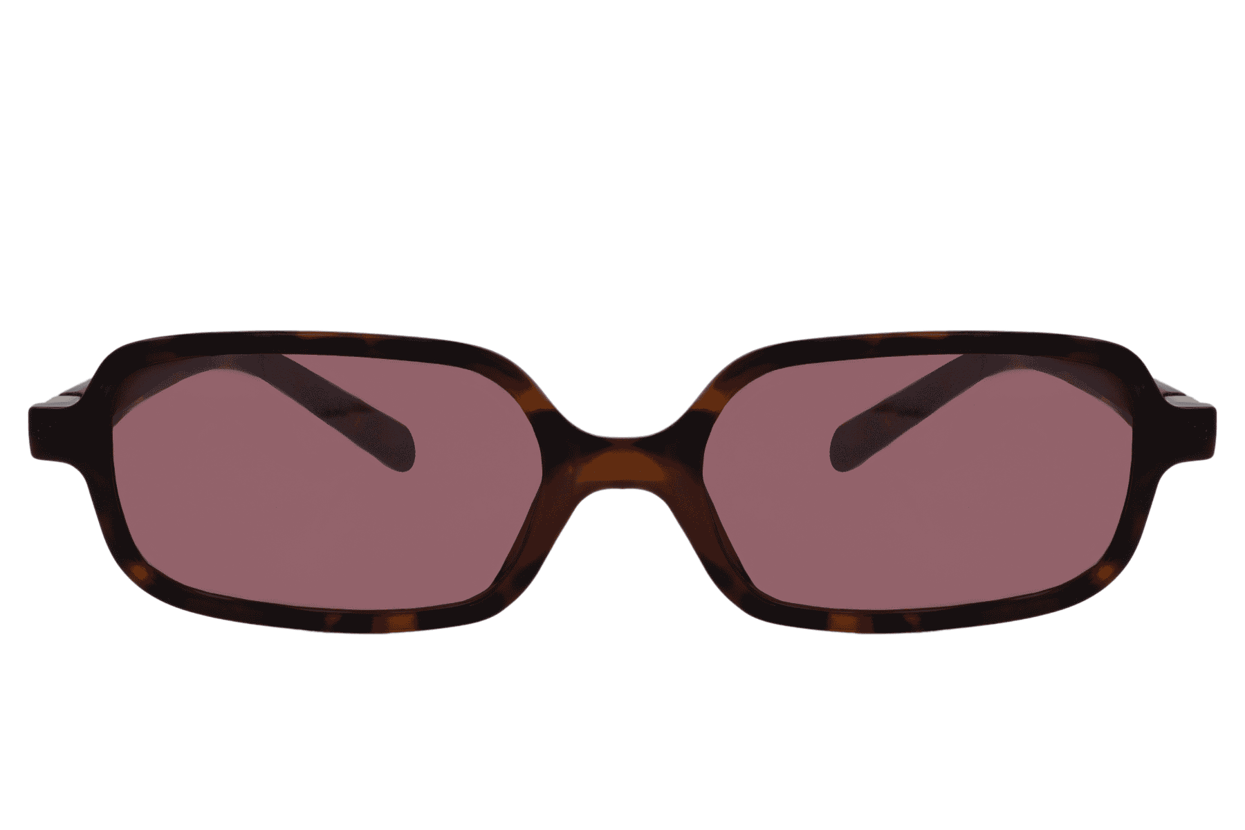 Sleek rectangle frame sunglasses for men and women with black recycled polyester frame and pink rose tinted polycarbonate lens – sustainable fancy thin square retro shades for festivals and going out, free delivery across UK and Europe from Sunglass Station