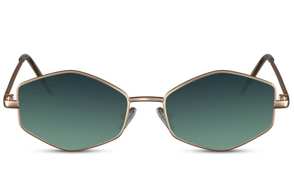 slim geometric sunglass for narrow shapes