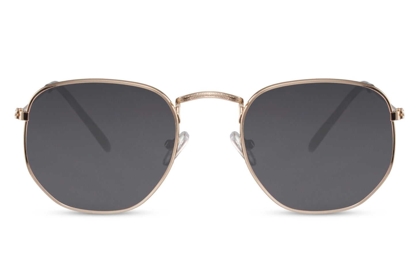 Spain geometric round sunglasses gunmetal dark frame smokey dark tinted lens 100% UV400 UVA UVB protection men women sophisticated everyday wear free UK Europe shipping Sunglass Station