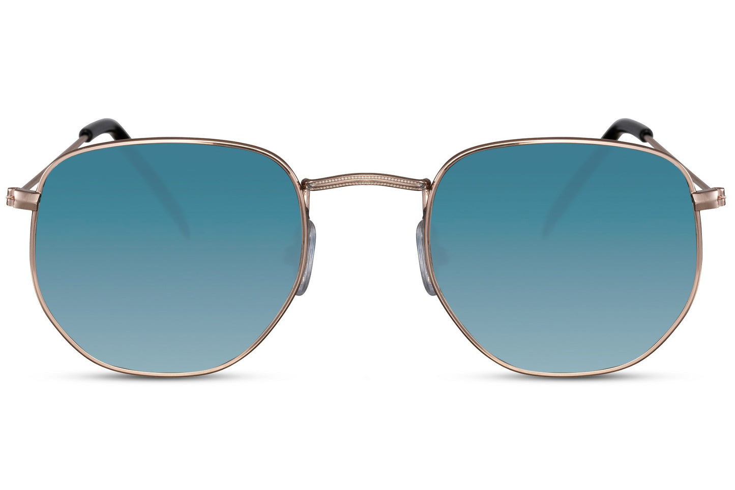 Spain geometric round sunglasses silver frame blue teal tinted lens 100% UV400 UVA UVB protection men women bold summer beach festival eyewear free UK Europe delivery Sunglass Station