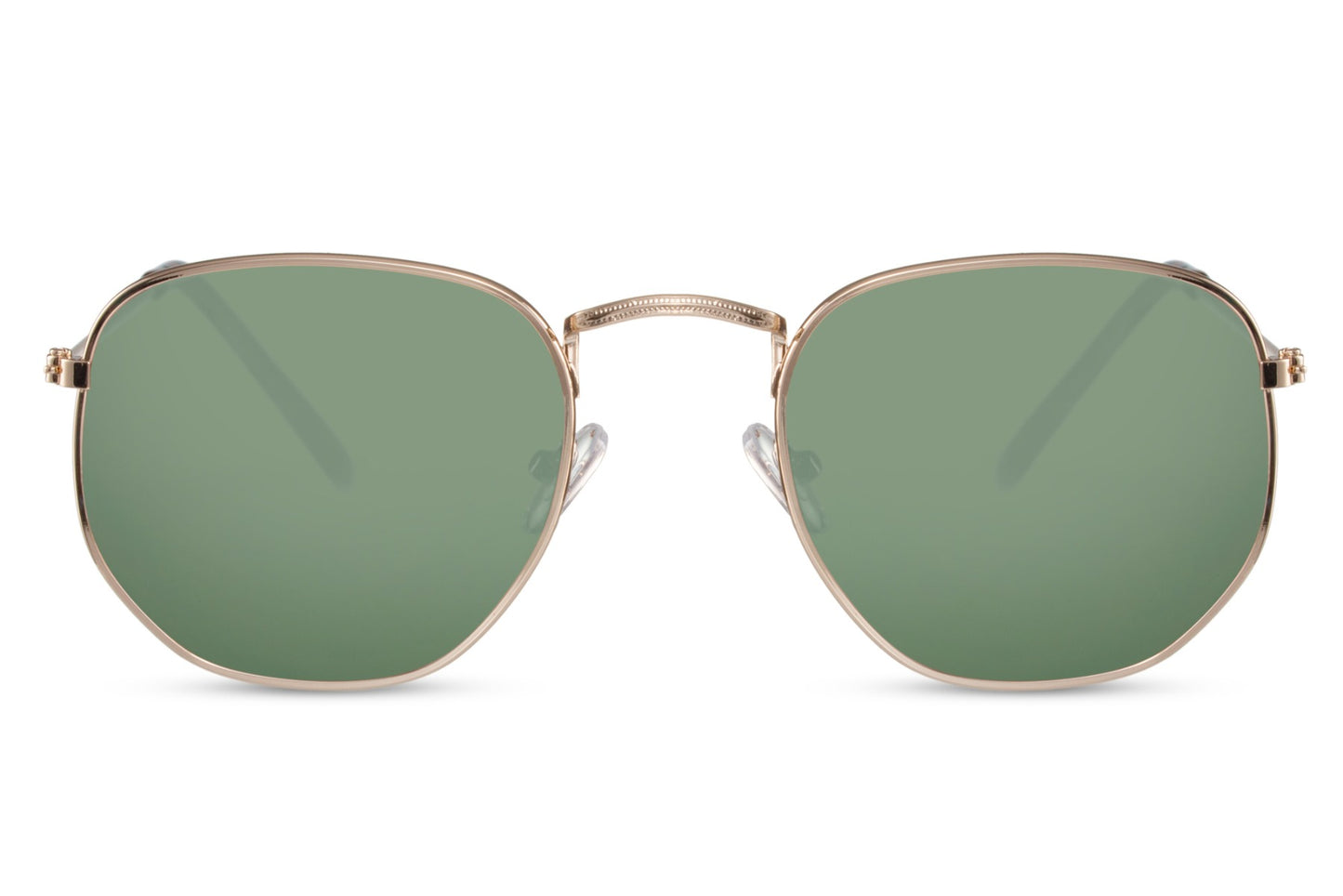 Spain geometric round sunglasses silver frame green tinted lens 100% UV400 UVA UVB protection men women retro chic summer holiday outdoor eyewear free UK Europe shipping Sunglass Station