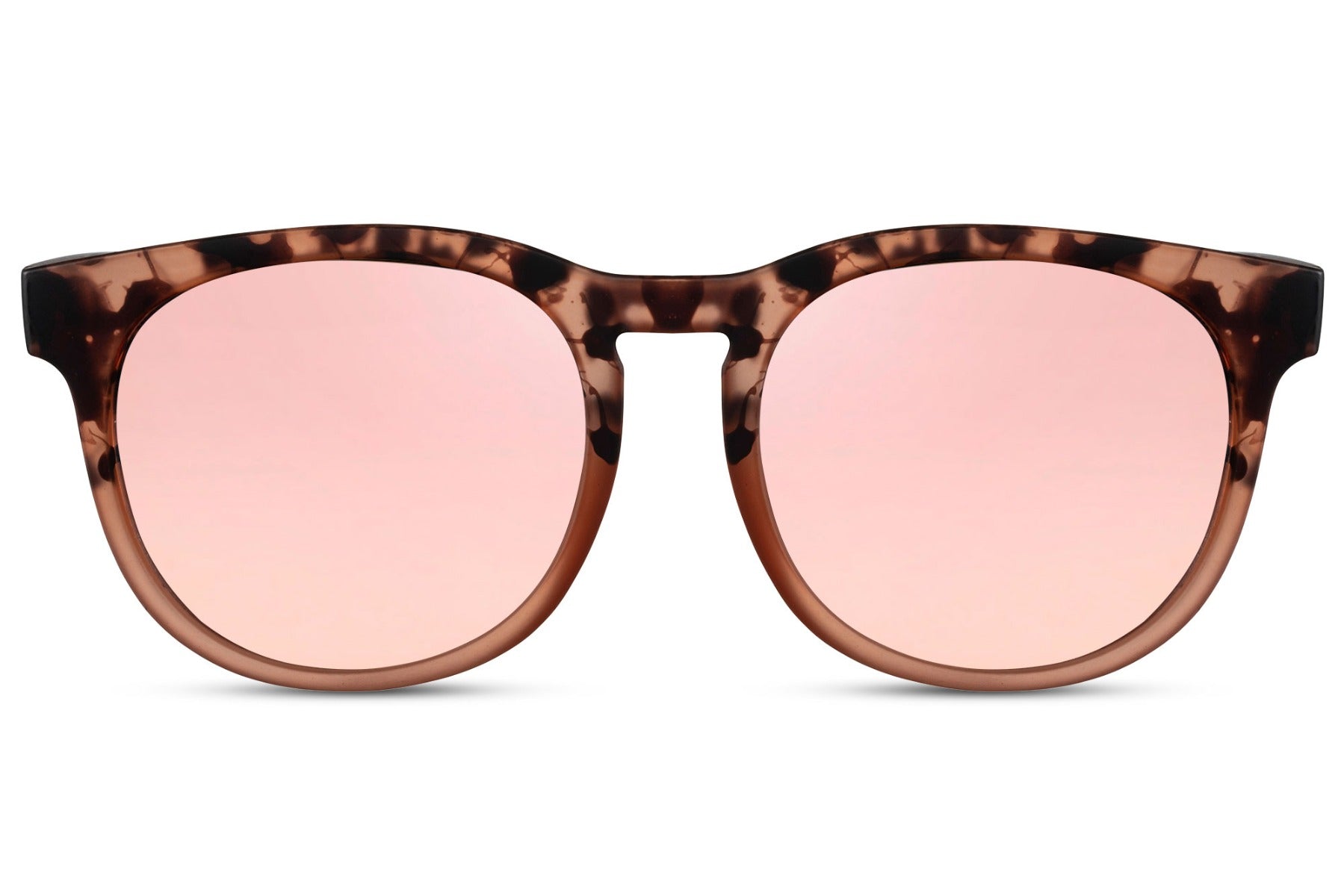 Spain oversized round sunglasses cream recycled polyester frame pink rose tinted lens UV400 protection women bold feminine glamorous retro summer city beach festival brunch free UK Europe delivery Sunglass Station