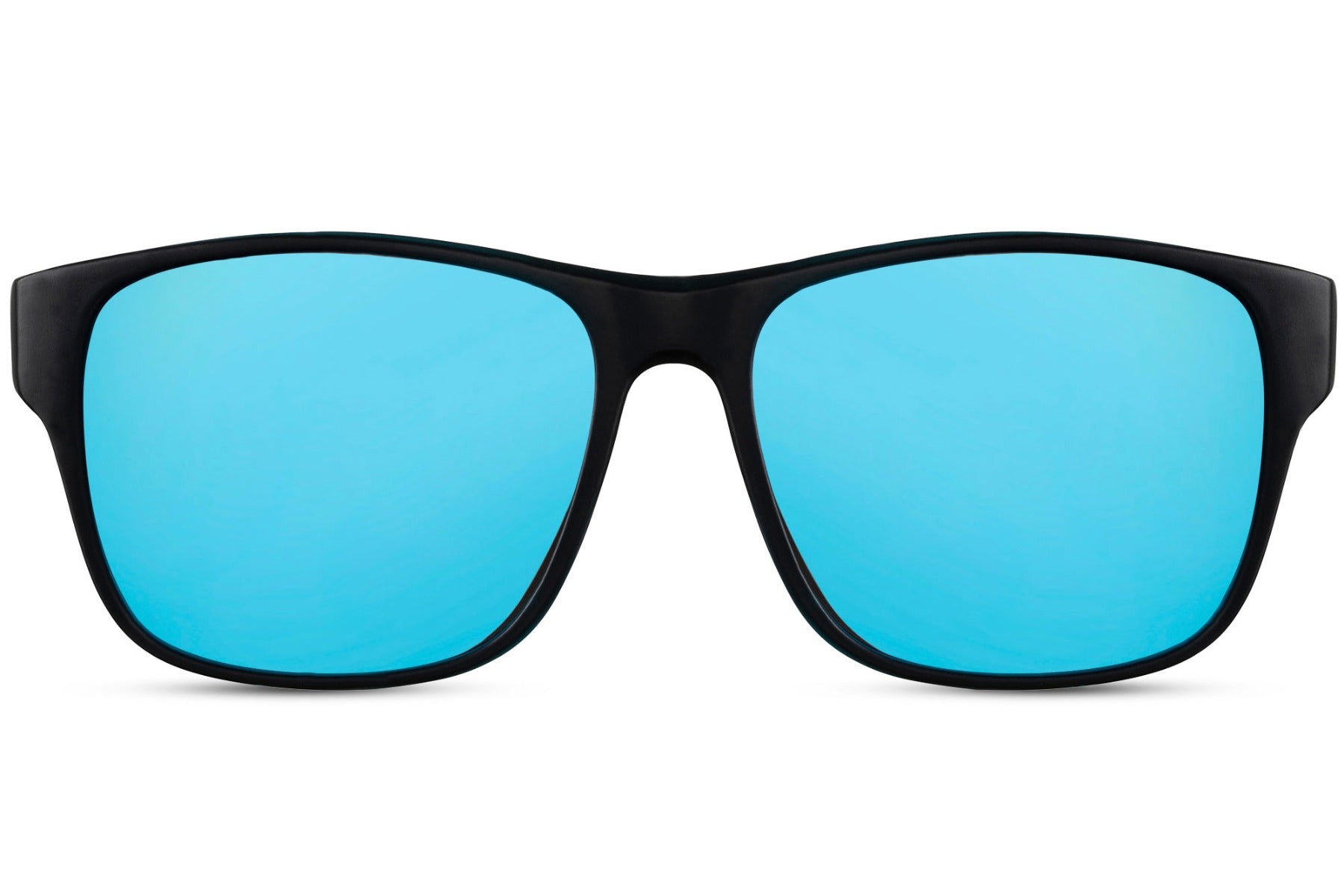 sports style mirrored sunglass with wayfarer black slim frame for men