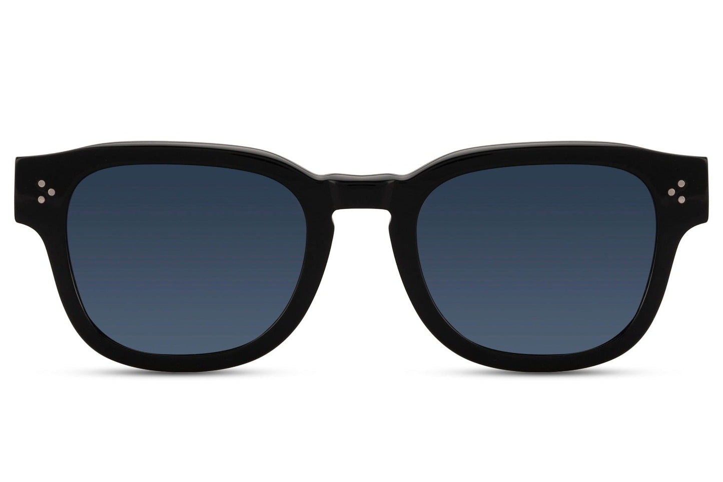 Polarized square sunglasses with premium acetate frame and blue TAC lenses for glare reduction and UV protection