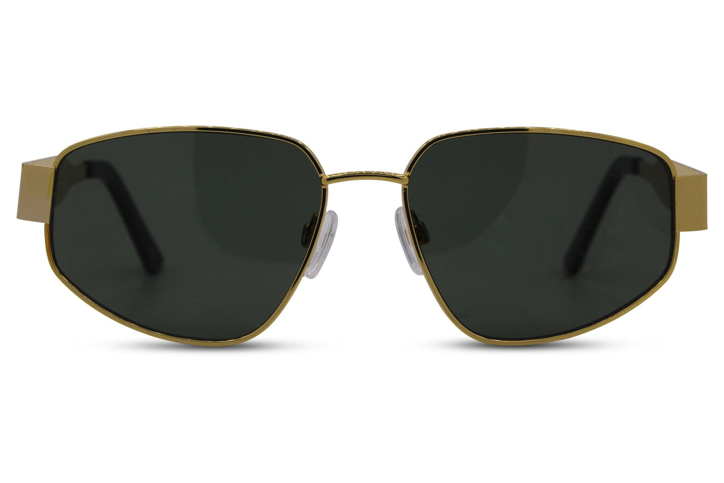 Green lens aviator sunglasses for outdoor travel and everyday wear, lightweight frame designed for comfort and glare reduction