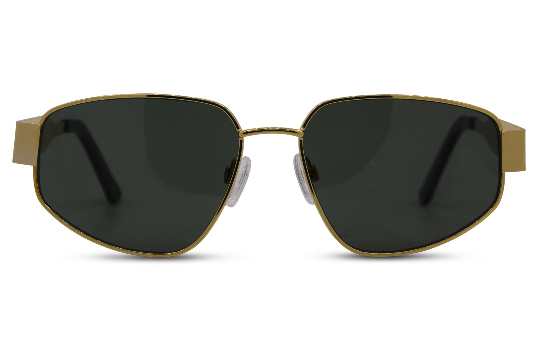 Green lens aviator sunglasses for outdoor travel and everyday wear, lightweight frame designed for comfort and glare reduction