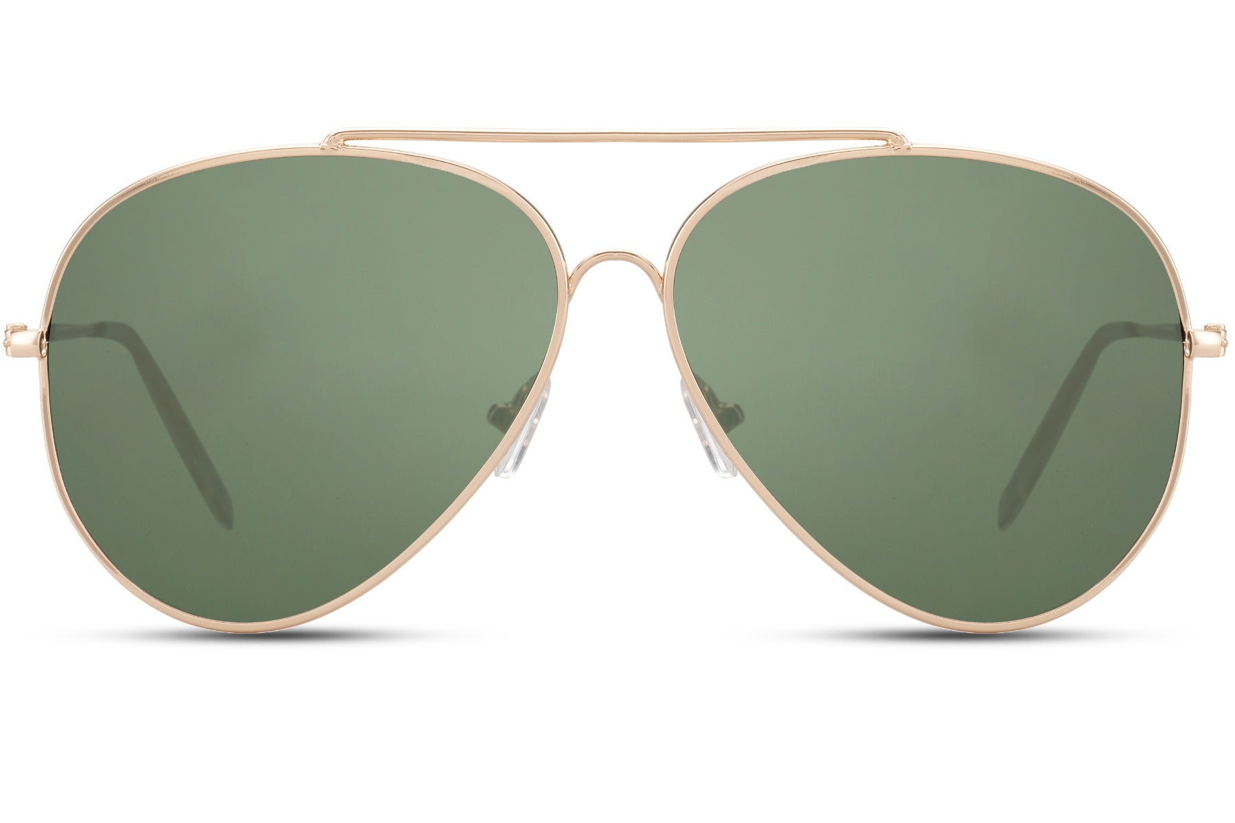 Green lens aviator sunglasses with vintage-inspired look, ideal for travel, road trips, and classic men’s summer styling