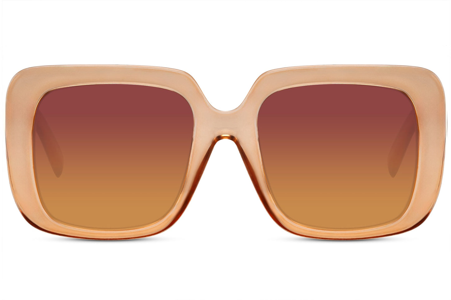 Brown oversized sunglasses with bold frame Barcelona inspired design, fashionable women sunglasses for sunny holidays, coastal style and everyday summer wear
