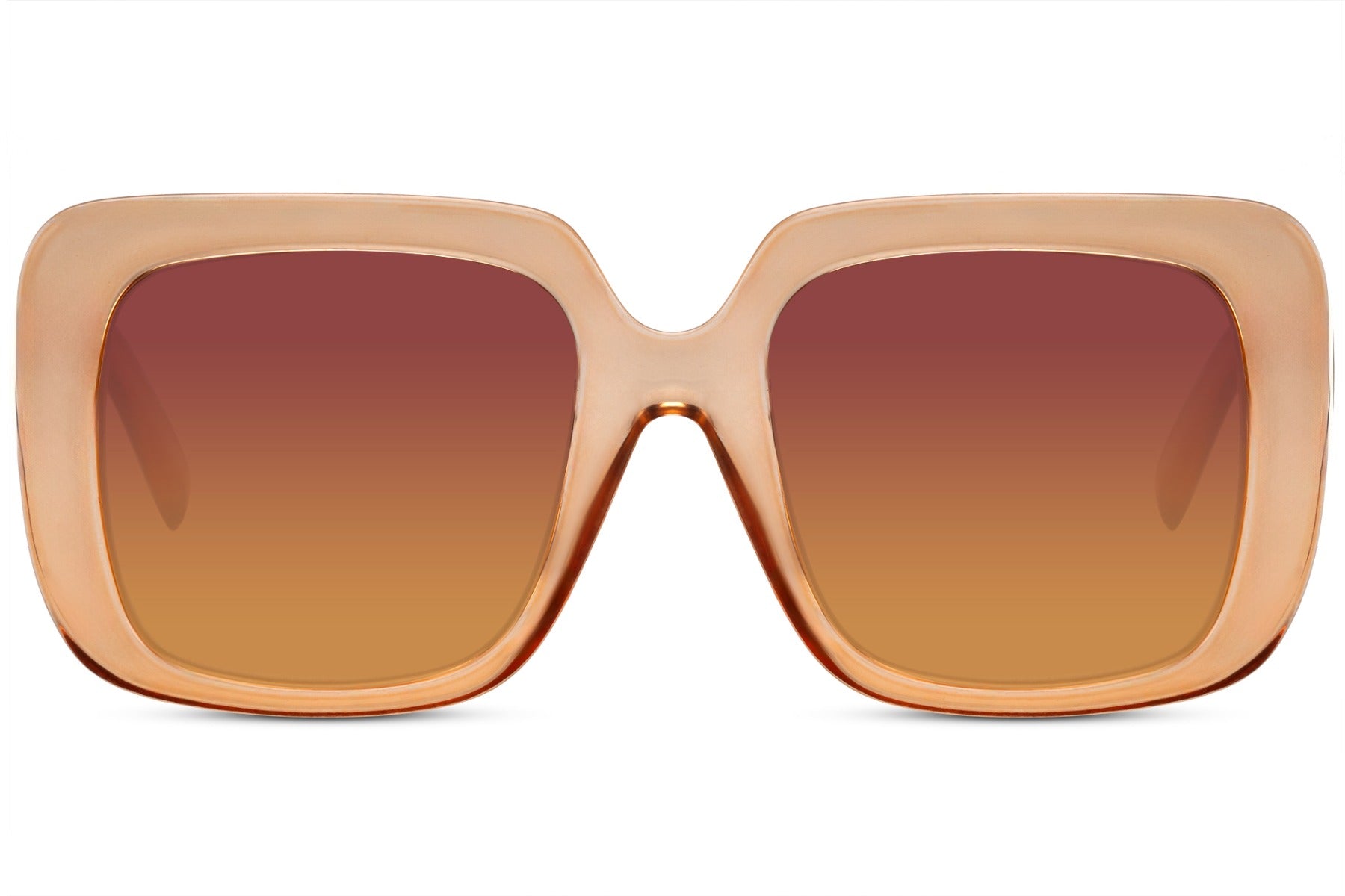 Brown oversized sunglasses with bold frame Barcelona inspired design, fashionable women sunglasses for sunny holidays, coastal style and everyday summer wear