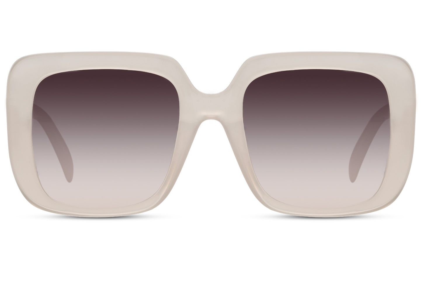 Cream oversized sunglasses Barcelona style with large square frame, chic women sunglasses for summer outfits, beach clubs and holiday fashion