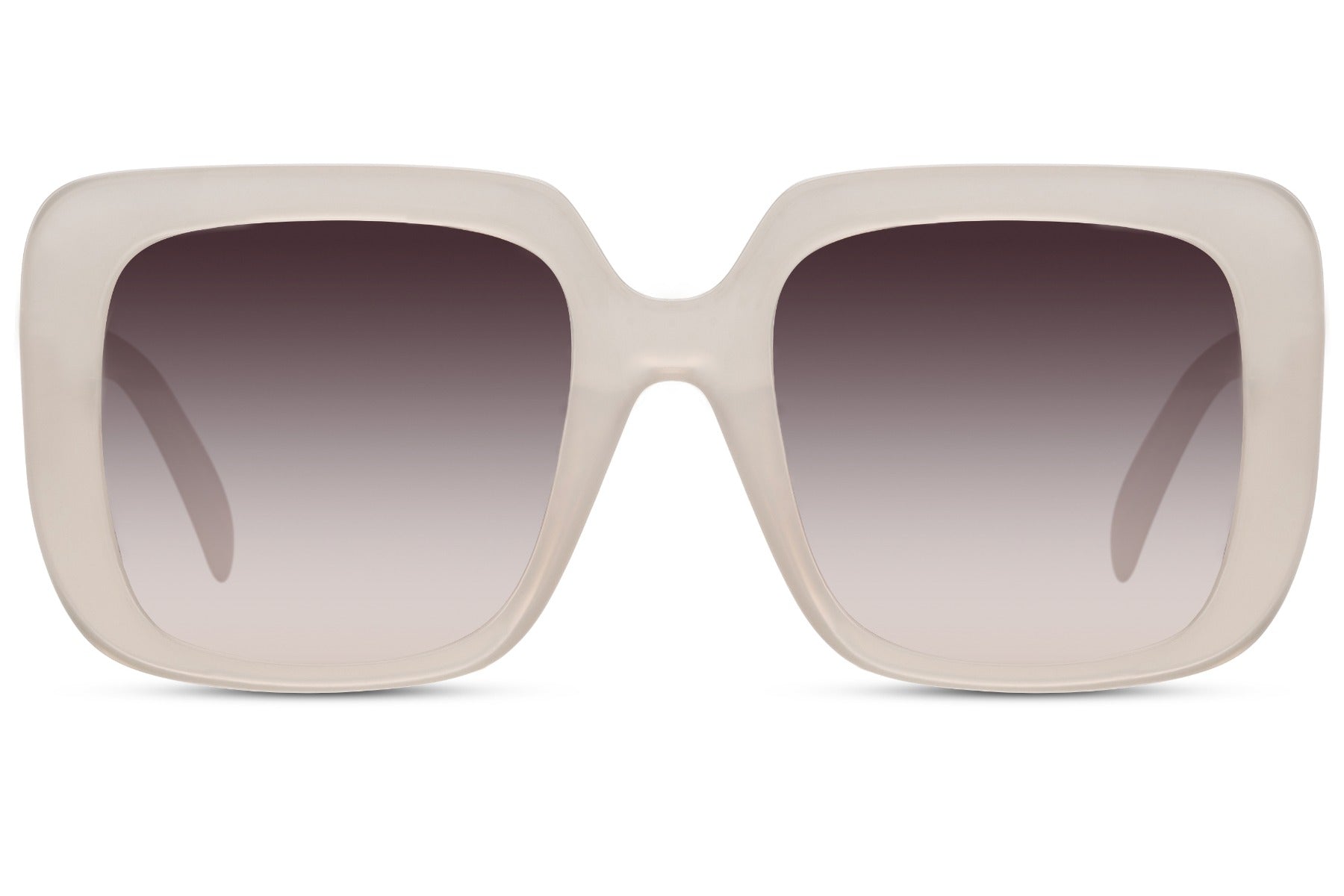 Cream oversized sunglasses Barcelona style with large square frame, chic women sunglasses for summer outfits, beach clubs and holiday fashion