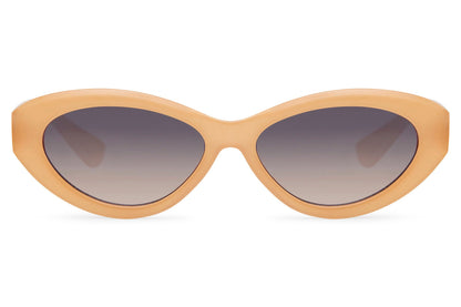 Beige cat eye sunglasses with soft vintage shape and neutral tones, perfect for understated everyday styling and UV protection
