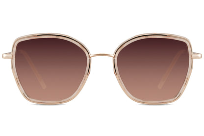 Berlin chic oversized sunglasses with light brown frame and gradient lenses, minimalist European style eyewear for women perfect for city fashion and summer outfits
