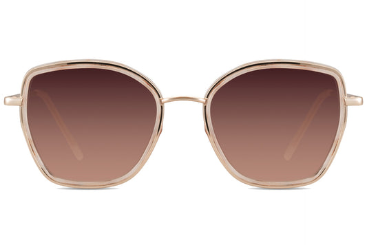 Berlin chic oversized sunglasses with light brown frame and gradient lenses, minimalist European style eyewear for women perfect for city fashion and summer outfits