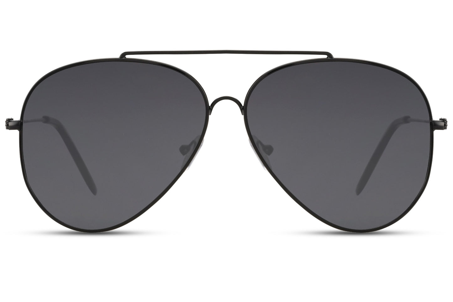 Men’s black aviator sunglasses by Sunglass Station with UV400 protection, perfect for city travel, driving, and everyday outdoor wear with lightweight metal frame