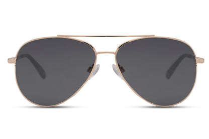 Black aviator sunglasses for men and women, ideal for city wear across Europe, combining eco-friendly materials with a sleek modern look