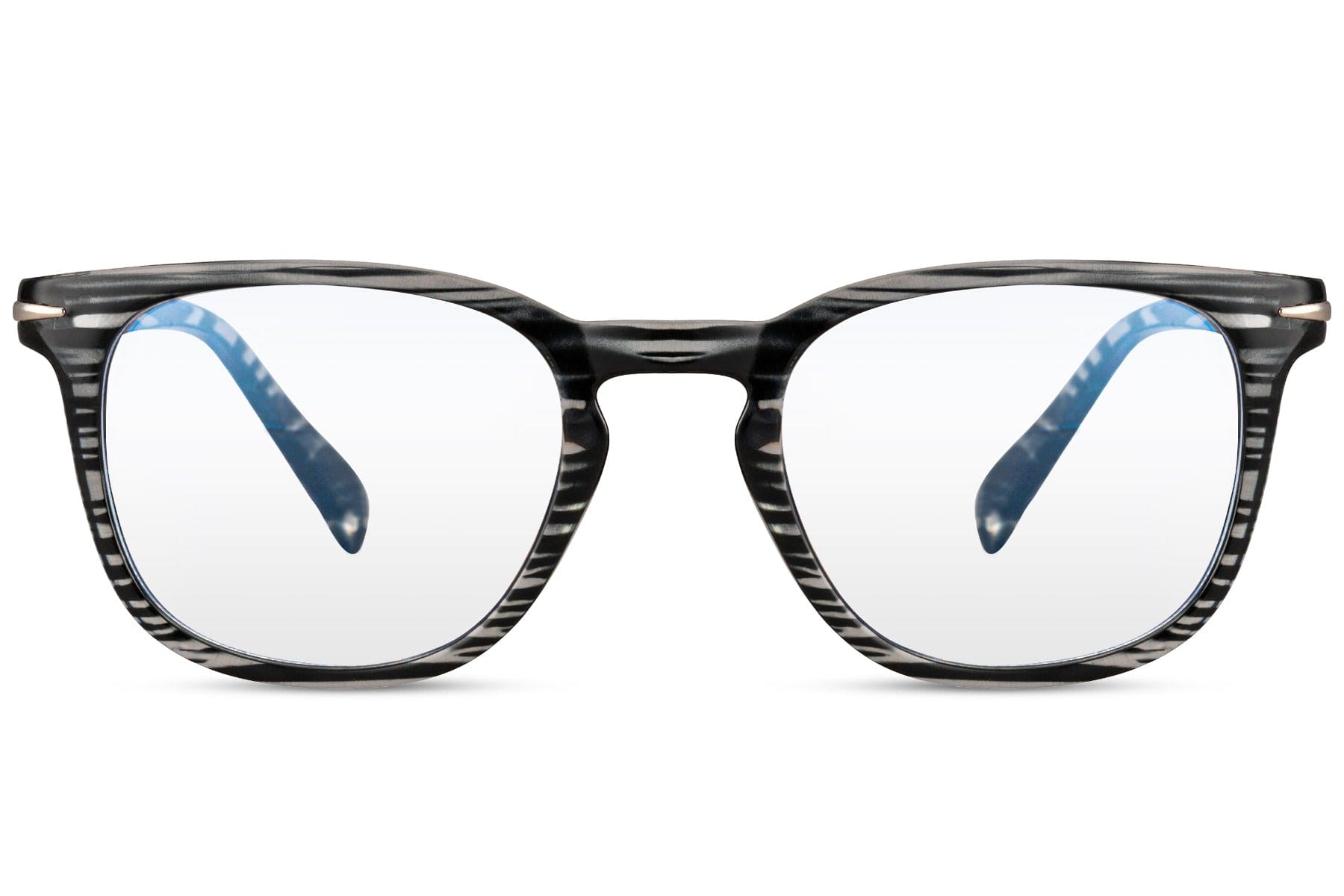 Unisex black blue light square glasses with modern frame design for computer work, gaming and digital screen protection