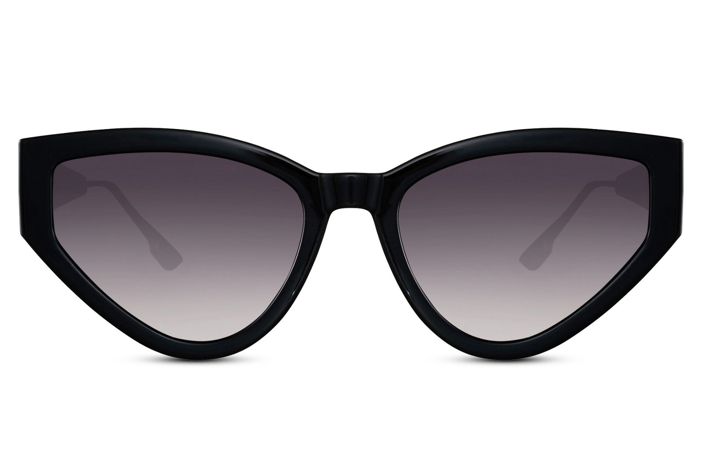 Black cat eye sunglasses with bold frame and classic modern style