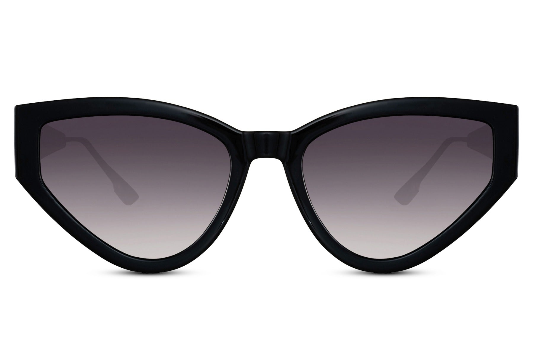 Black cat eye sunglasses with bold frame and classic modern style
