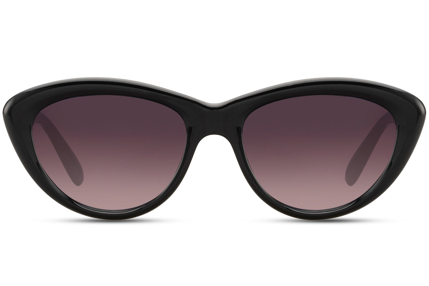 Black cat eye sunglasses with classic retro frame and UV protection lenses