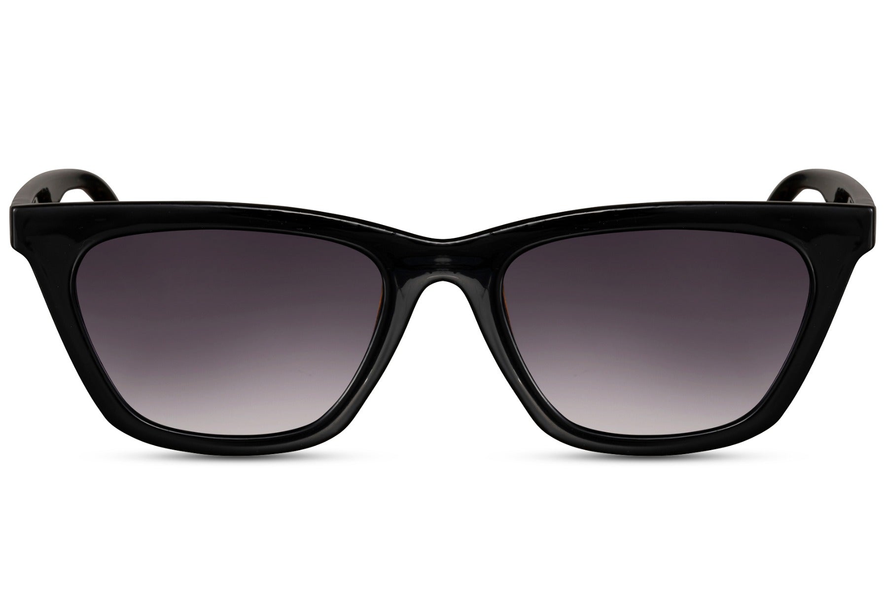 Black lens cat eye sunglasses with sleek frame design and UV protection for daily wear