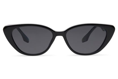 Black cat eye sunglasses with sleek frame and tinted lenses for modern styling