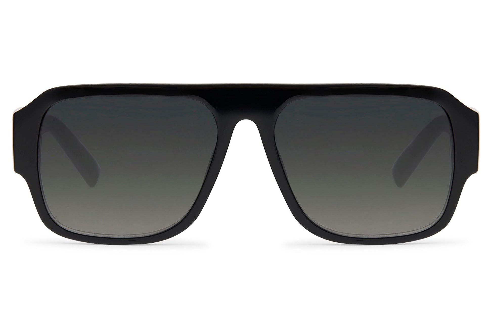 Black lens retro aviator sunglasses with clean frame design, perfect for minimal and everyday styling