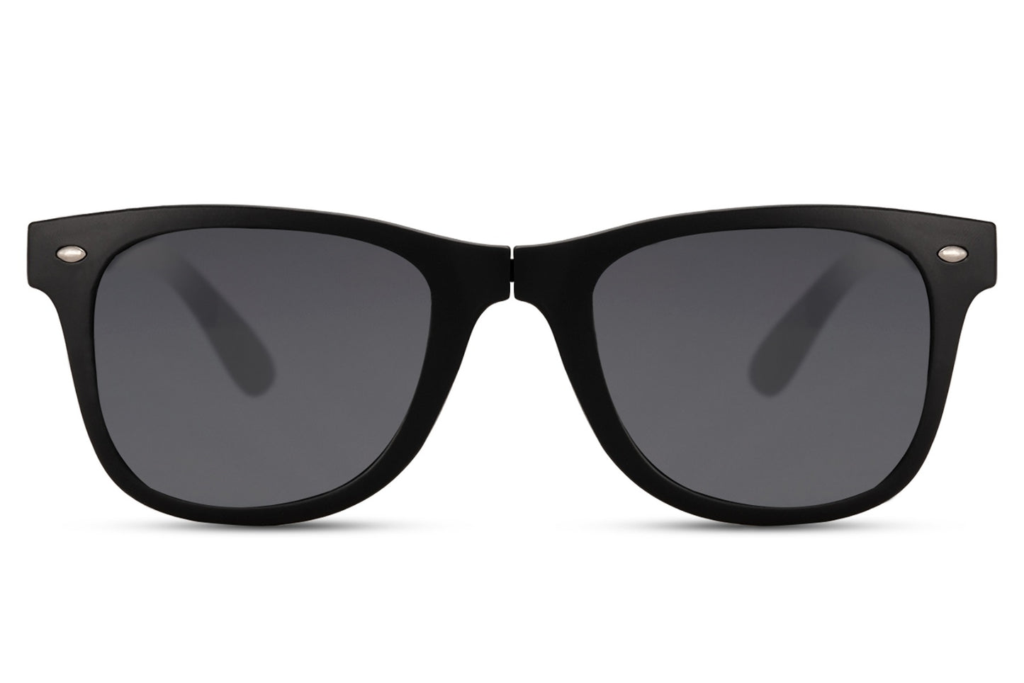 sunglass station black lens wayfarer shades perfect for night time travel.