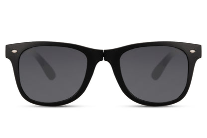 sunglass station black lens wayfarer shades perfect for night time travel.