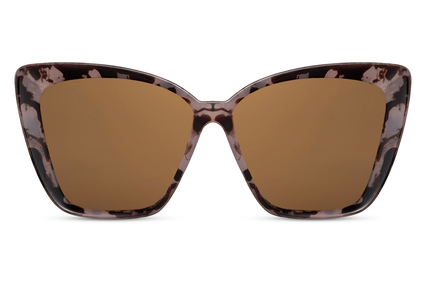 Black oversized cat eye sunglasses with bold angular frame and dark lenses, designed for confident fashion-forward looks
