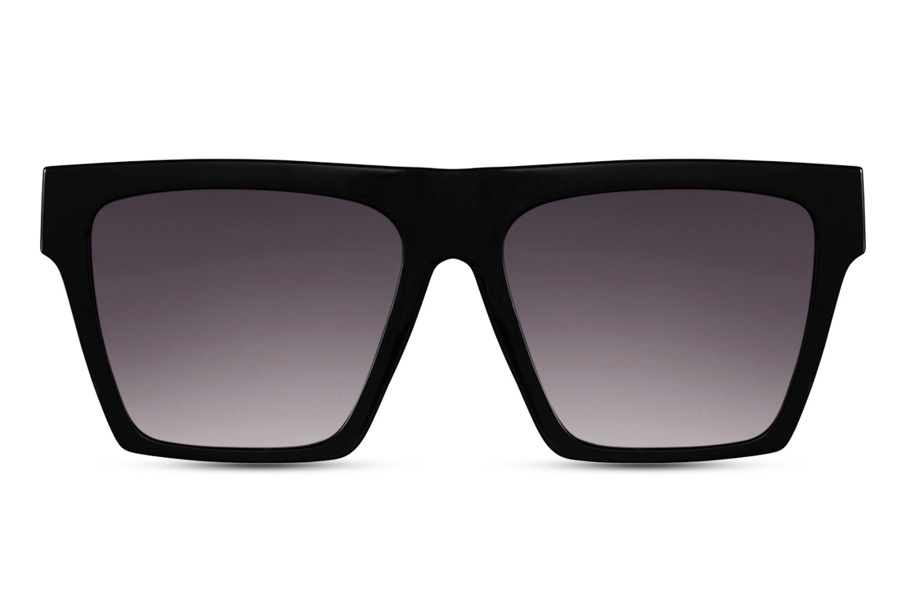 Black oversized sunglasses with bold square frame and dark lenses, classic women sunglasses for everyday wear, travel, summer outfits and modern fashion
