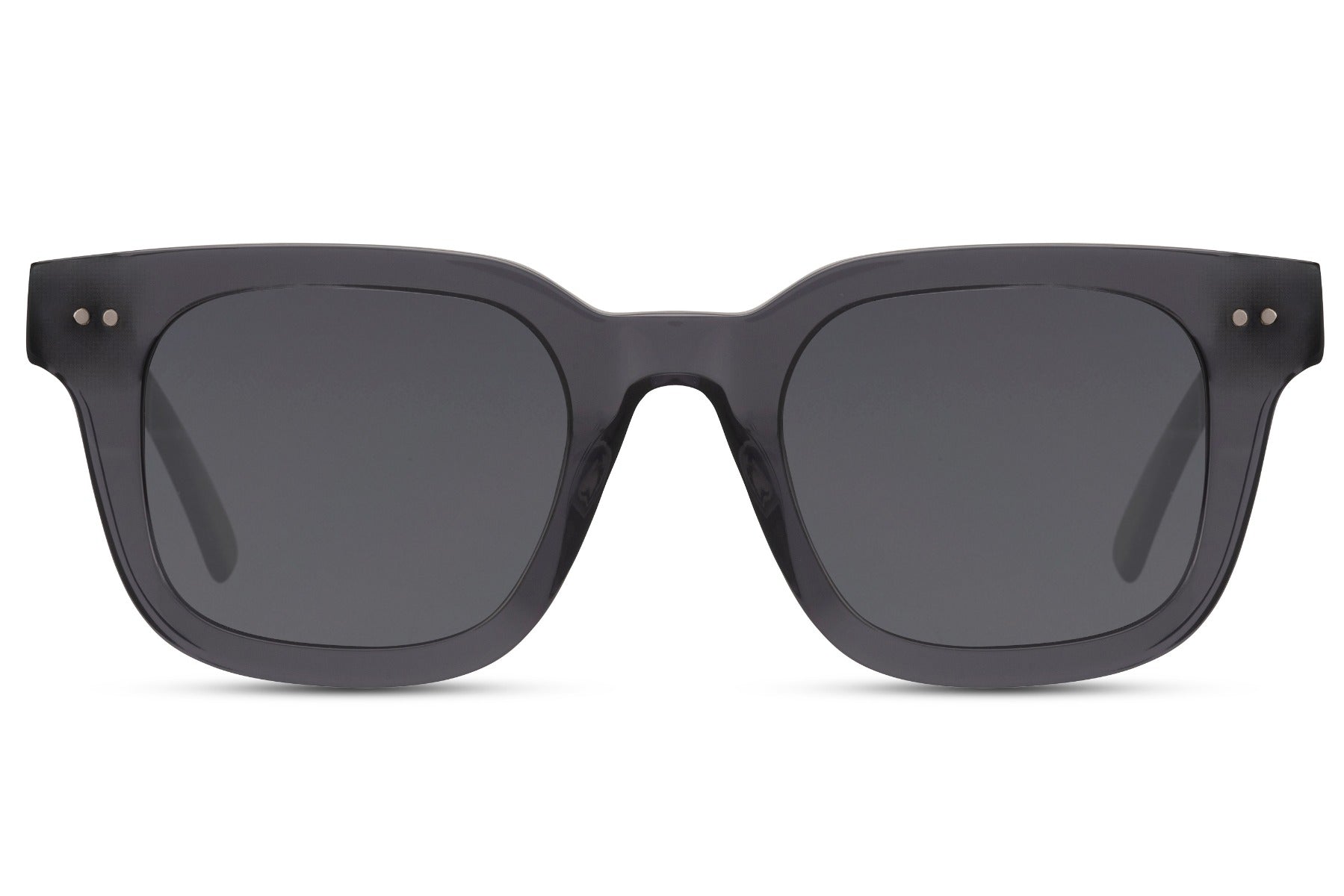 Black polarized square sunglasses with TAC lenses for driving, travel and everyday sun protection