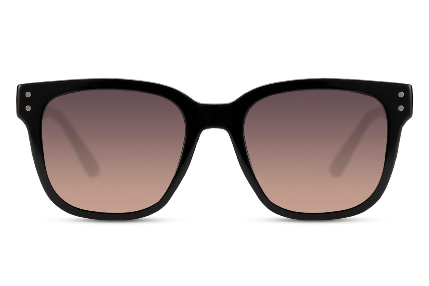 Modern European style square sunglasses with black frame and gradient lenses for casual luxury fashion